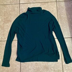 Aerie Teal Knit Turtle-neck Sweater